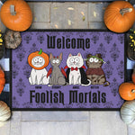 Halloween Cat Foolish Mortals Decor - Doormat