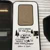 Let's Drink By The Fire - Camping Personalized Custom RV Decal - Gift For Husband Wife, Camping Lovers