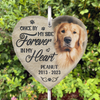 Custom Photo Once By My Side Forever In My Heart - Memorial Personalized Memorial Garden Slate & Hook - Sympathy Gift For Pet Owners, Pet Lovers