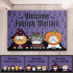 Custom Name Halloween Cat Decor - Personalized Doormat