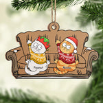 Custom Name Christmas Cat Gifts for Cat Lovers - Personalized Ornament