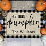 Custom Name Pumpkin Fall Decor - Personalized Doormat