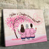 Mother & Daughters Forever Linked Together - Family Personalized Custom Horizontal Canvas - Mother's Day, Birthday Gift For Mom
