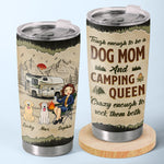 Custom Pet Name Camping Gifts for Dog Moms - Personalized Tumbler