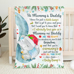 Baby Bump Christmas Announcement Gifts for Parents - Blanket