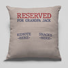 Reserved For Dad - Family Personalized Custom Pocket Pillow - Father's Day, Birthday Gift For Dad, Grandpa