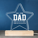 Five-Star Dad Appreciation Gift - 3D LED Light