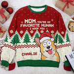 Custom Name Christmas Dog Gifts for Mom - Personalized Sweatshirt