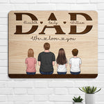 Custom Name Dad Gifts from Kids - Personalized Wood Sign