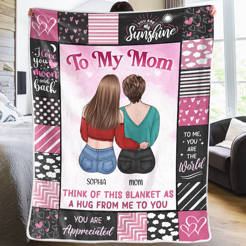 A Mother's Treasure Is Her Daughter - Family Personalized Custom Blanket - Christmas Gift From Mom
