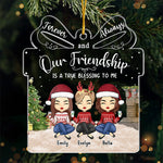 Custom Name Christmas Friendship Gifts for Best Friends - Personalized Ornament