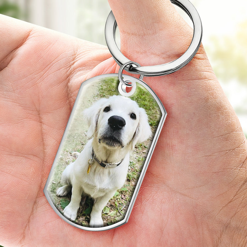 Custom Pet Photo Memorial Gifts for Dog Lovers - Personalized Keychain