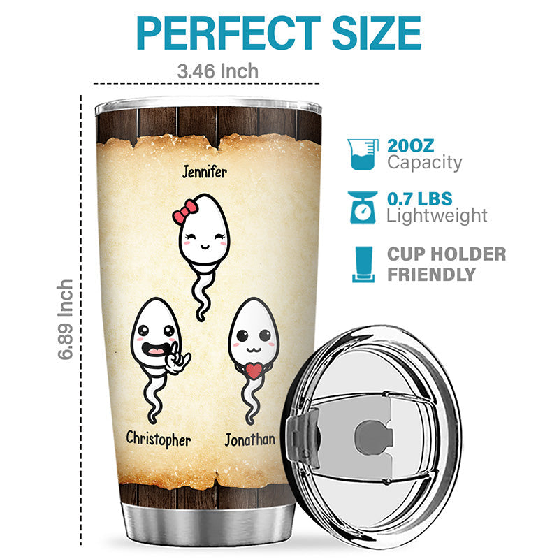 Thank You For Being Our First Hero - Family Personalized Custom Tumbler - Father's Day, Birthday Gift For Dad