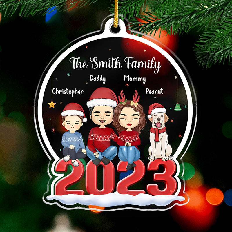 It's The Most Wonderful Time Of The Year - Family Personalized Custom Ornament - Acrylic Custom Shaped - Christmas Gift For Family Members