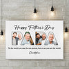 Custom Photo Happy Father's Day, Papa - Family Personalized Custom Horizontal Canvas - Father's Day, Birthday Gift For Dad, Grandpa