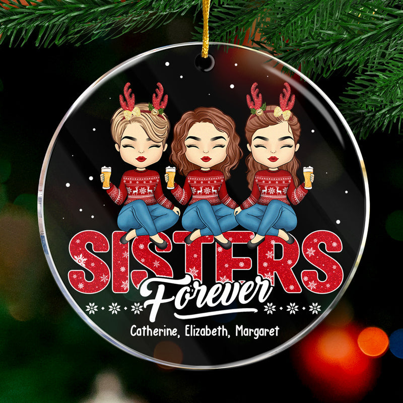 Custom Name Christmas Gifts for Sisters - Personalized Ornament