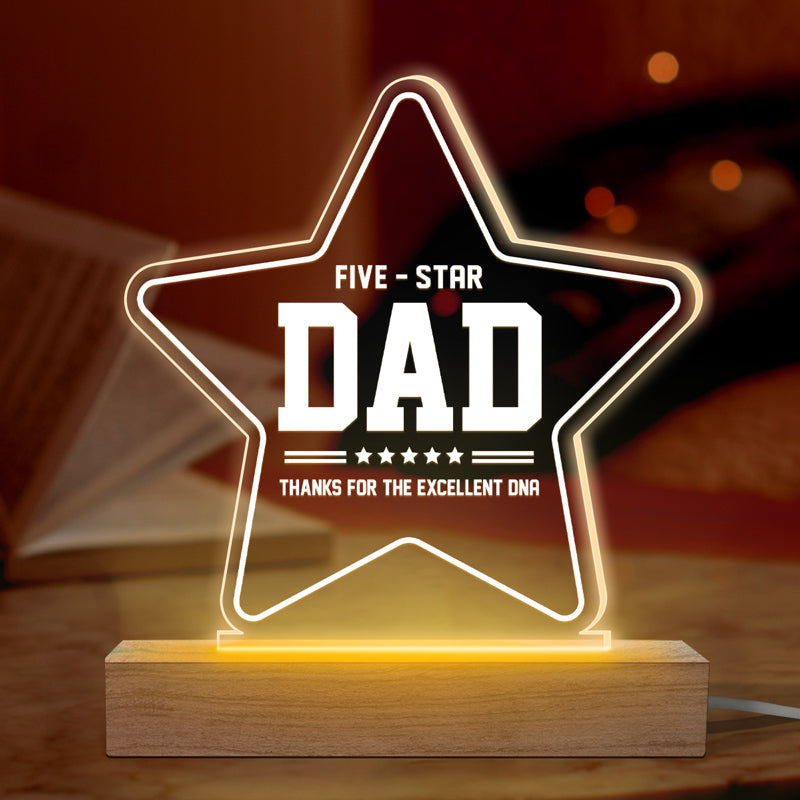 Five-Star Dad Appreciation Gift - 3D LED Light