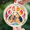 Custom Photo Once By My Side, Forever In My Heart - Memorial Personalized Custom Suncatcher Ornament - Acrylic Round Shaped - Sympathy Gift For Pet Owners, Pet Lovers