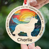 You Were My Favorite Hello And My Hardest Goodbye - Memorial Personalized Custom Suncatcher Ornament - Acrylic Round Shaped - Sympathy Gift For Pet Owners, Pet Lovers
