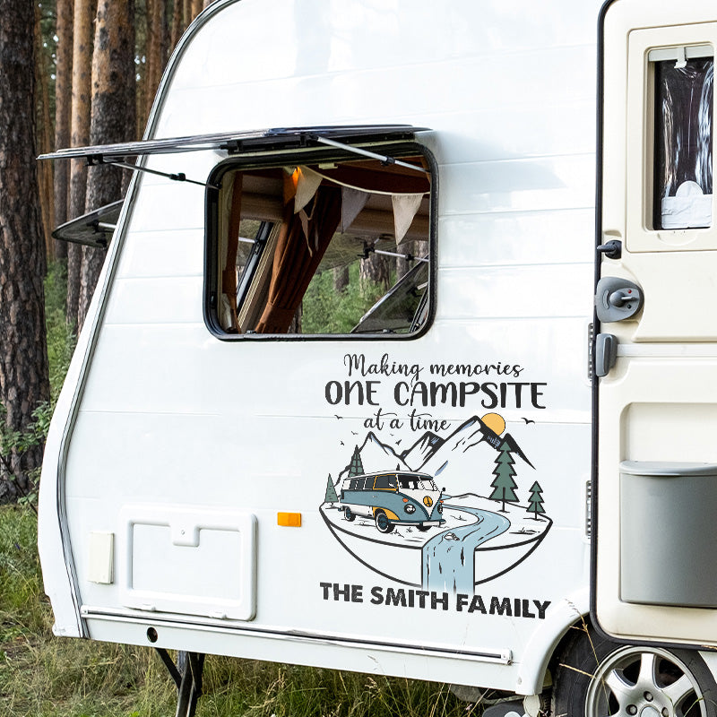 Custom Making Memories One Campsite at a Time Camping Decor - Personalized Decal