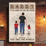 Custom Name Dad Family Gifts - Personalized Canvas
