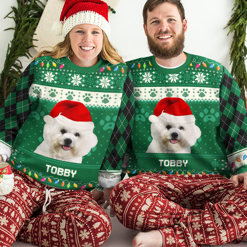 Custom Photo Grow Old Along With Me - Dog & Cat Personalized Custom Ugly Sweatshirt - Unisex Wool Jumper - Christmas Gift For Pet Owners, Pet Lovers