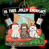 Hey, Is This Jolly Enough - Cat Personalized Custom Ornament - Acrylic Custom Shaped - Christmas Gift For Pet Owners, Pet Lovers