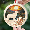 You Left Paw Prints On My Heart - Memorial Personalized Custom Suncatcher Ornament - Acrylic Round Shaped - Sympathy Gift For Pet Owners, Pet Lovers