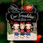 Custom Name Christmas Friendship Gifts for Best Friends - Personalized Ornament
