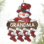 Custom Name Grandma Christmas Family Gifts - Personalized Ornament