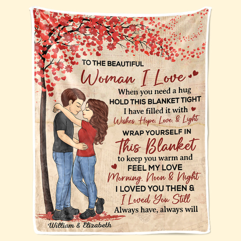 Custom Name Romantic Love Gifts for Her - Personalized Blanket