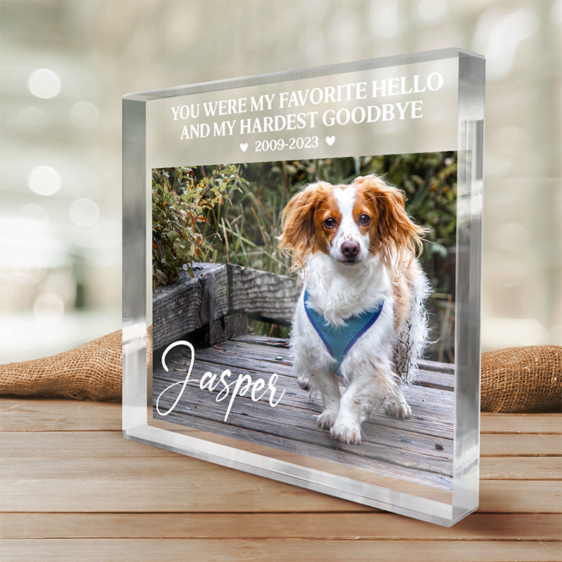 Custom Pet Photo Memorial Decor - Personalized Shaped Acrylic Plaque
