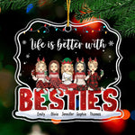 Custom Name Christmas Besties Gifts for Friends - Personalized Ornament
