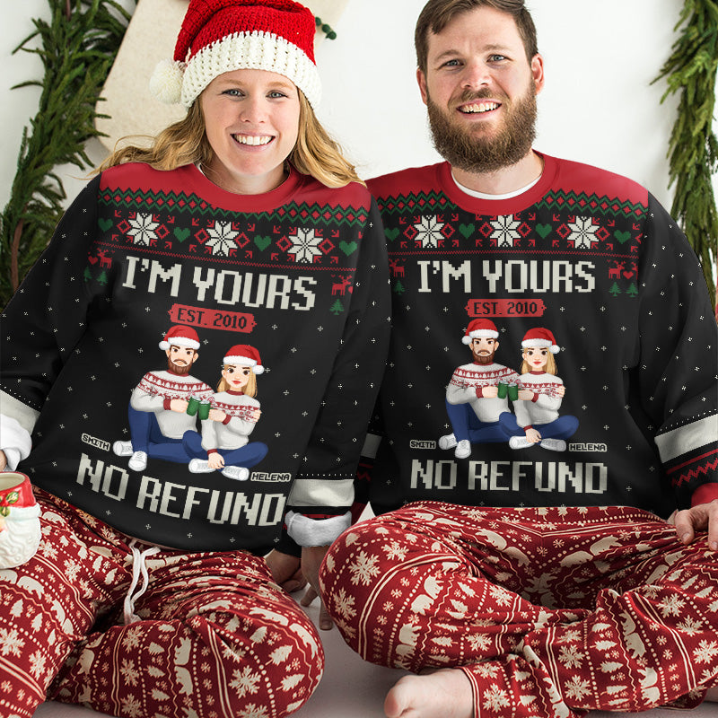 Custom Name Funny Christmas Couple Gifts - Personalized Sweatshirt