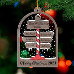 Custom Family Name Christmas Gifts - Personalized Ornament