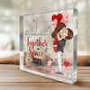 My Favorite Place In All The World Is Next To You - Couple Personalized Custom Square Shaped Acrylic Plaque - Gift For Husband Wife, Anniversary