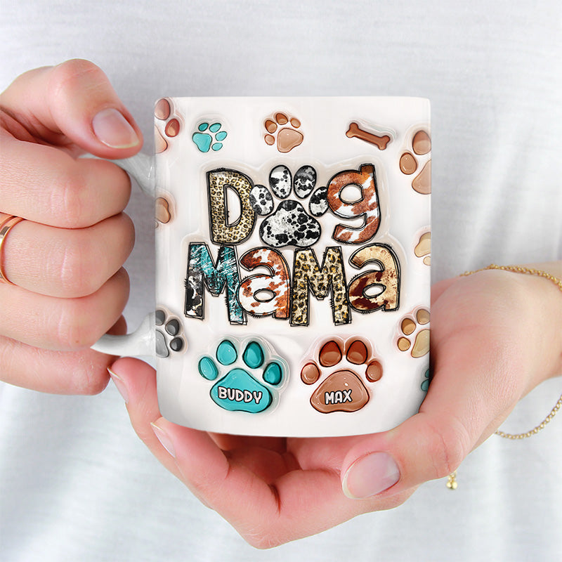 Custom Name Dog Mama Gifts for Dog Lovers - Personalized Mug