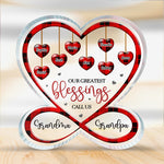 Custom Name Grandparents Family Gift - Personalized Shaped Acrylic Plaque
