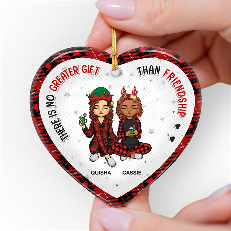 Custom Name Christmas Friendship Gifts for Best Friends - Personalized Ceramic Ornament