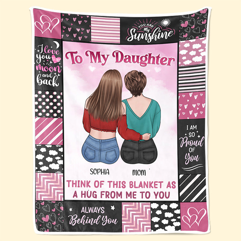A Mother's Treasure Is Her Daughter - Family Personalized Custom Blanket - Christmas Gift From Mom