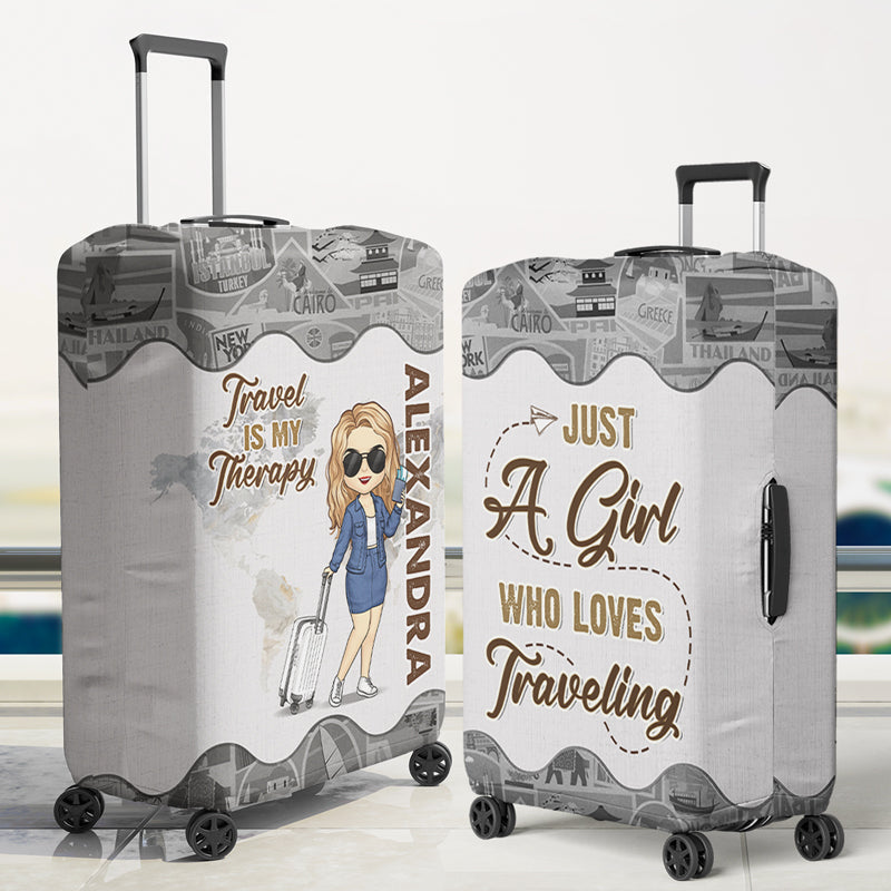 Custom Name Travel Lover Gifts for Women - Personalized Luggage Cover