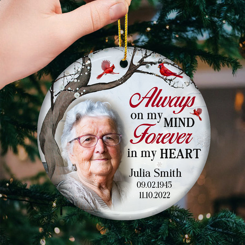 Custom Photo Memorial Christmas Gifts - Personalized Ceramic Ornament