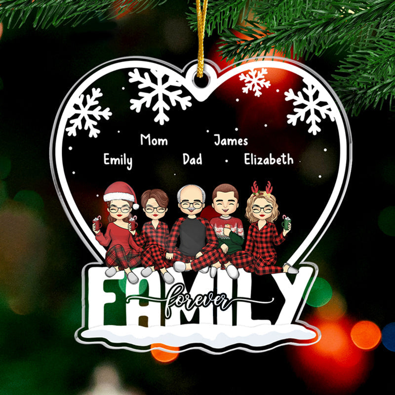 Custom Family Forever Christmas Gifts - Personalized Ornament