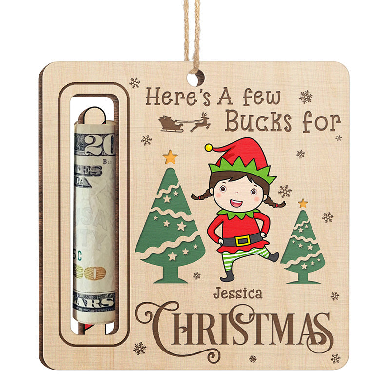 I'm On Santa's Good List - Family Personalized Custom Ornament, Money Holder - Wood Custom Shaped - Christmas Gift For Family Members