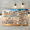 This Is Us A Whole Lot Of Love - Family Personalized Custom Horizontal Canvas - Gift For Family Members