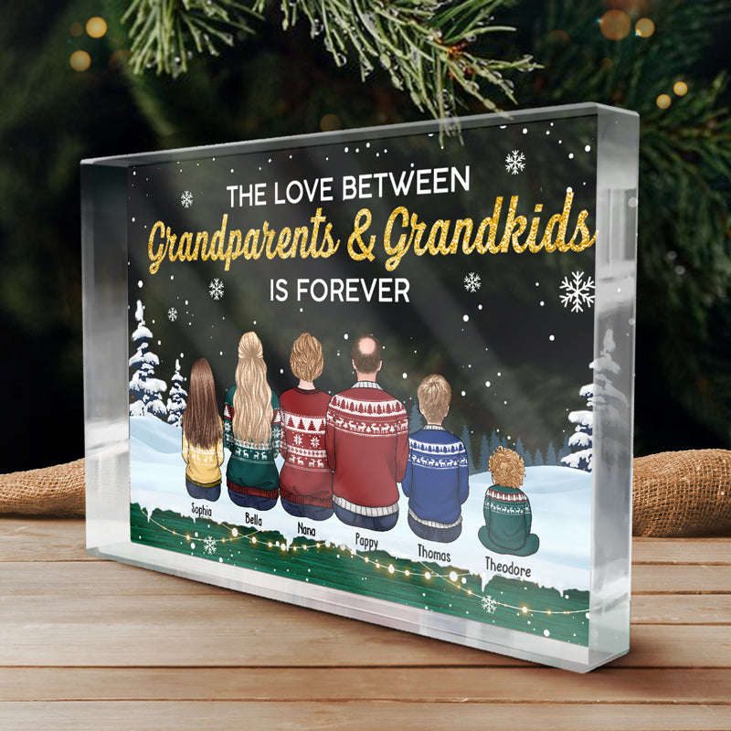 Custom Name Christmas Gifts for Grandparents - Personalized Shaped Acrylic Plaque