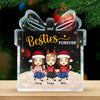 No Greater Gift Than Friendship - Bestie Personalized Custom Gift Box Shaped Acrylic Plaque - Christmas Gift For Best Friends, BFF, Sisters