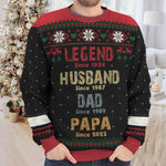 Custom Husband Dad Papa Christmas Gifts - Personalized Sweatshirt