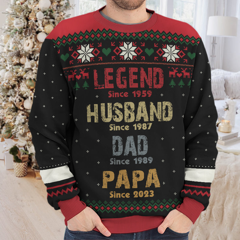 Custom Husband Dad Papa Christmas Gifts - Personalized Sweatshirt