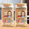 Congrats On Your Escape - Coworker Personalized Custom Glass Cup, Iced Coffee Cup - Appreciation, Retirement Gift For Coworkers